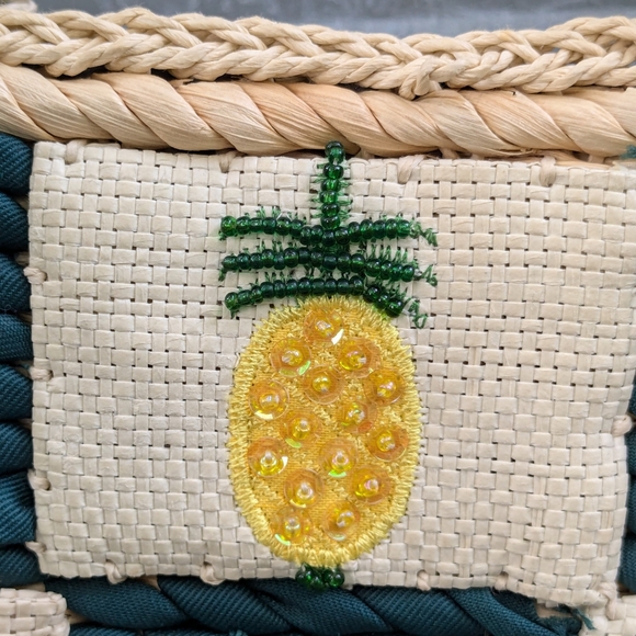 Vintage Beaded Straw Fruits Bag - Picture 10 of 12